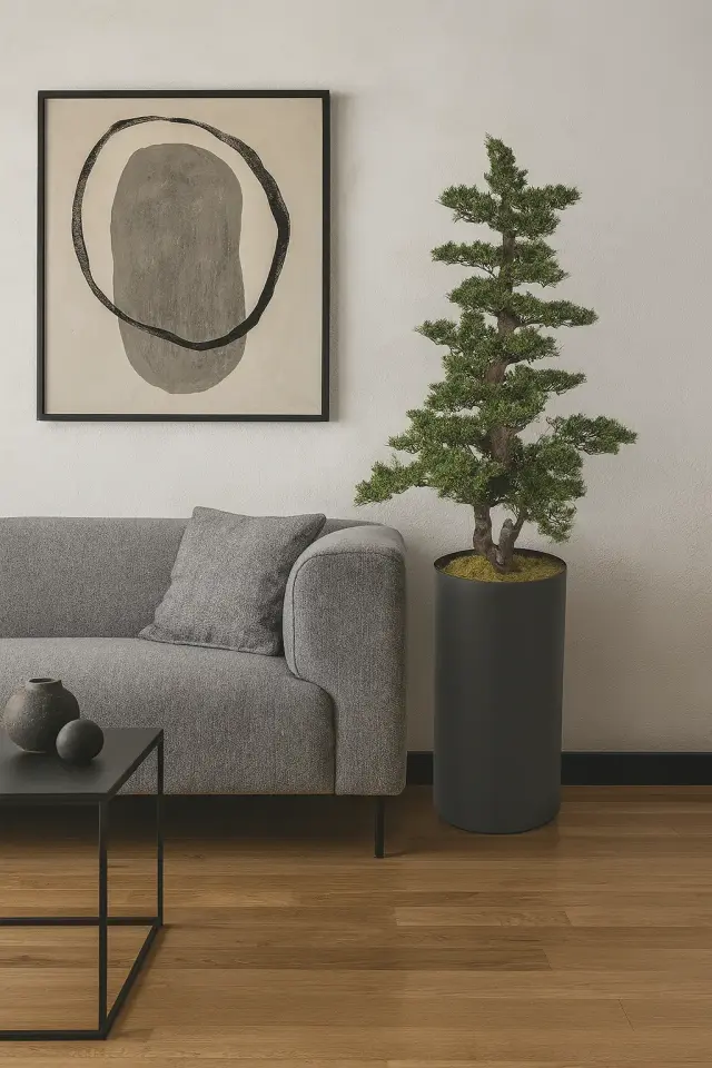 Doğal Gövdeli Yapay Bonsai Ağaç Saksılı 80 X 146 cm SA3667-001