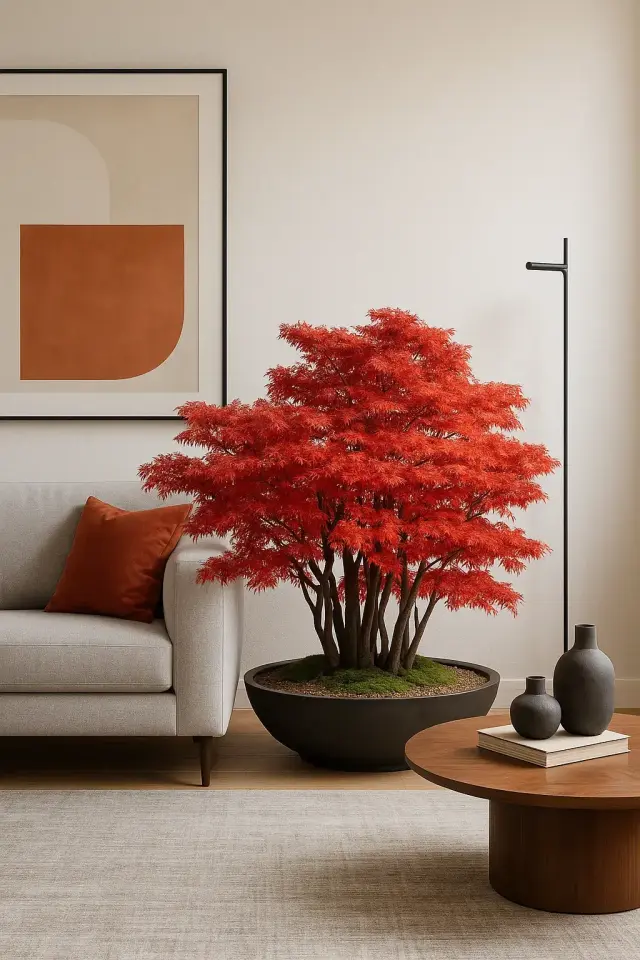 Doğal Gövdeli Yapay Bonsai Ağaç Saksılı 120 X 130 cm SA7430-007