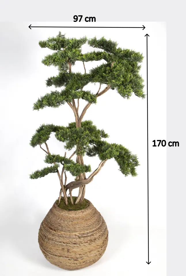 Doğal Gövdeli Yapay Bonsai Ağaç Saksılı 97 X 170 cm SA7431-001