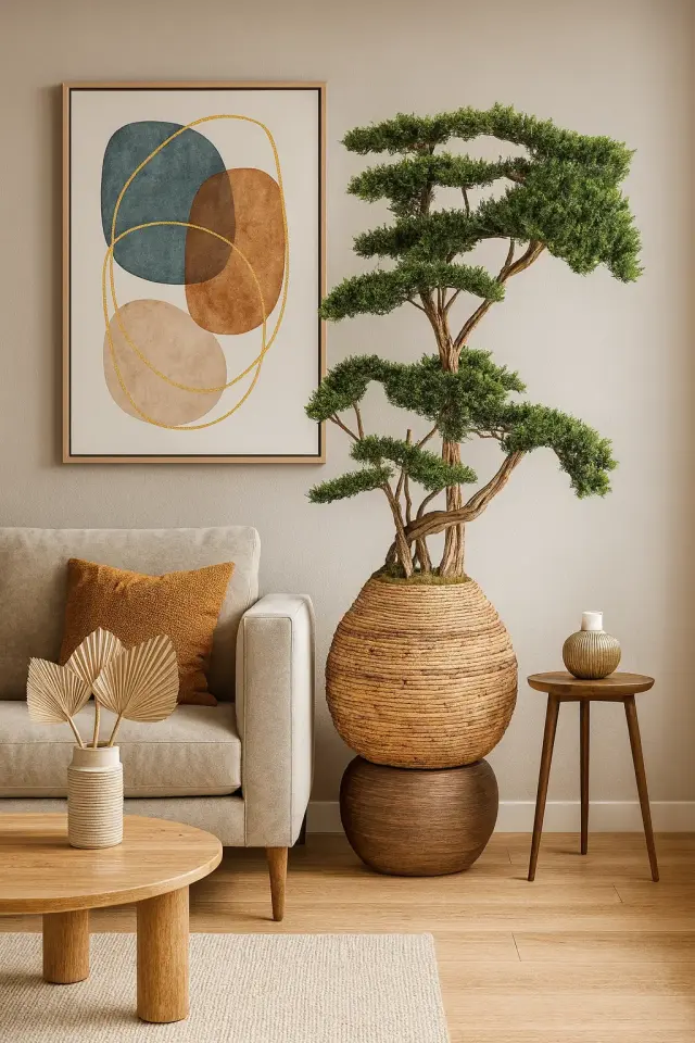 Doğal Gövdeli Yapay Bonsai Ağaç Saksılı 97 X 170 cm SA7431-001