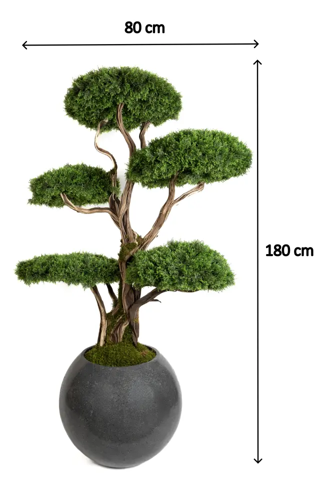 Doğal Gövdeli Yapay Bonsai Ağaç Saksılı 80 X 180 cm SA7431-041
