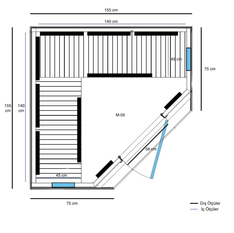 SunCare Ev Tipi infrared Sauna - M-05
