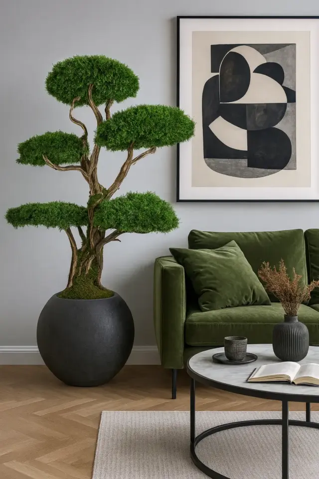 Doğal Gövdeli Yapay Bonsai Ağaç Saksılı 80 X 180 cm SA7431-041