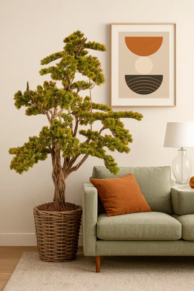 Doğal Gövdeli Yapay Bonsai Ağaç Saksılı 96 X 130 cm SA7432-005