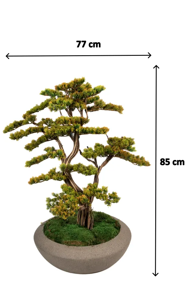 Doğal Gövdeli Yapay Bonsai Ağaç Saksılı 77 X 85 cm SA7432-050