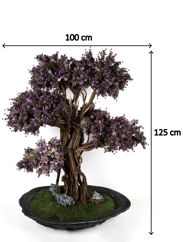 Doğal Gövdeli Yapay Bonsai Ağaç Saksılı 100 X 125 cm SA7478-002
