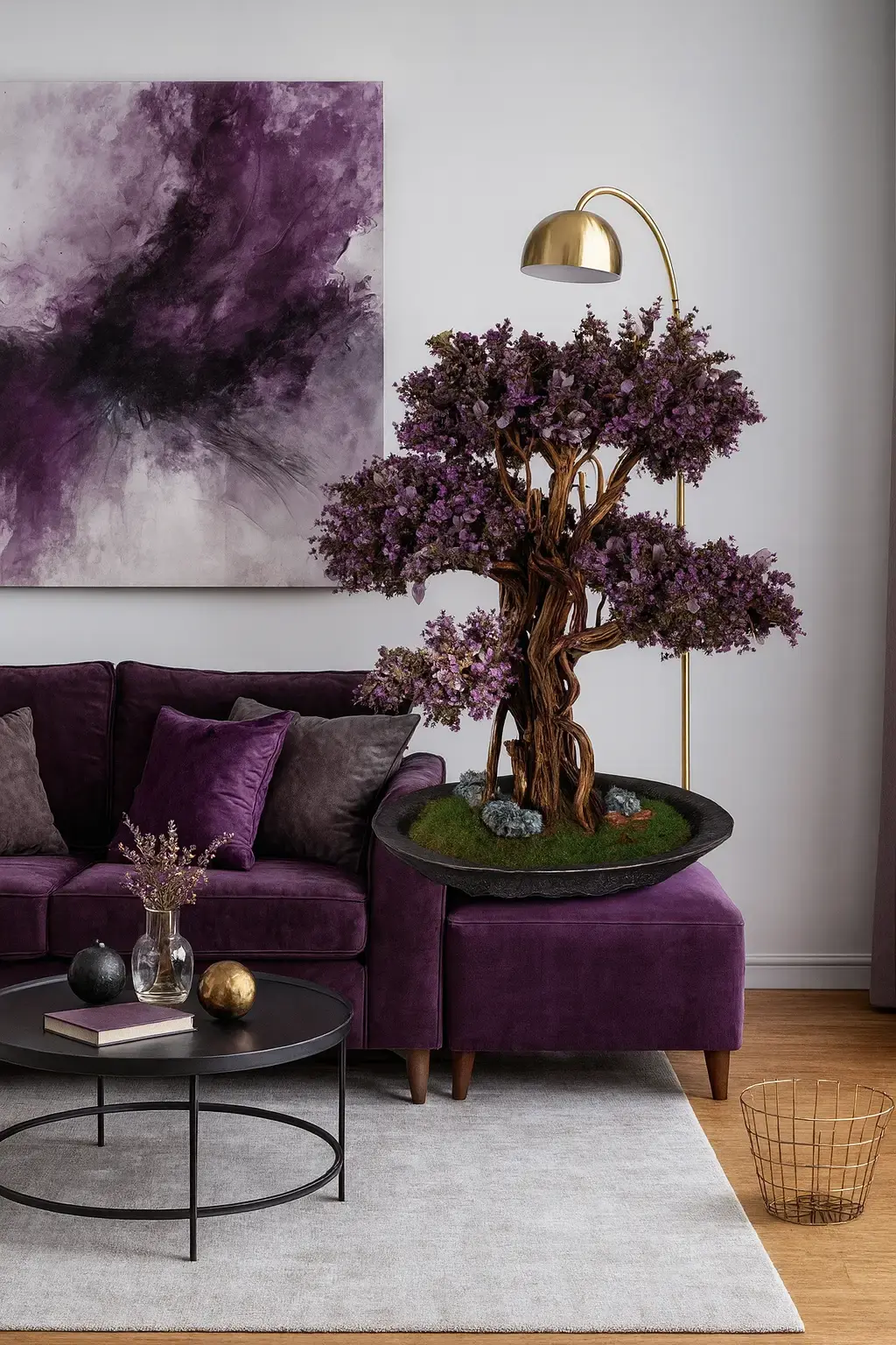 Doğal Gövdeli Yapay Bonsai Ağaç Saksılı 100 X 125 cm SA7478-002