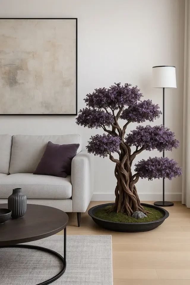 Doğal Gövdeli Yapay Bonsai Ağaç Saksılı 100 X 125 cm SA7478-002