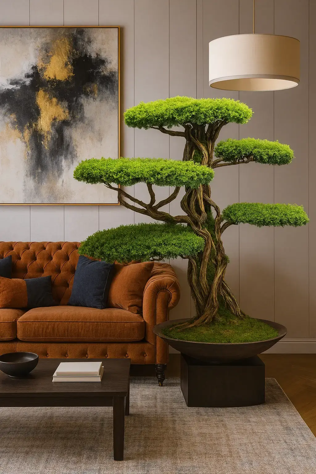 Doğal Gövdeli Yapay Bonsai Ağaç Saksılı 100 X 160 cm YSA-1020