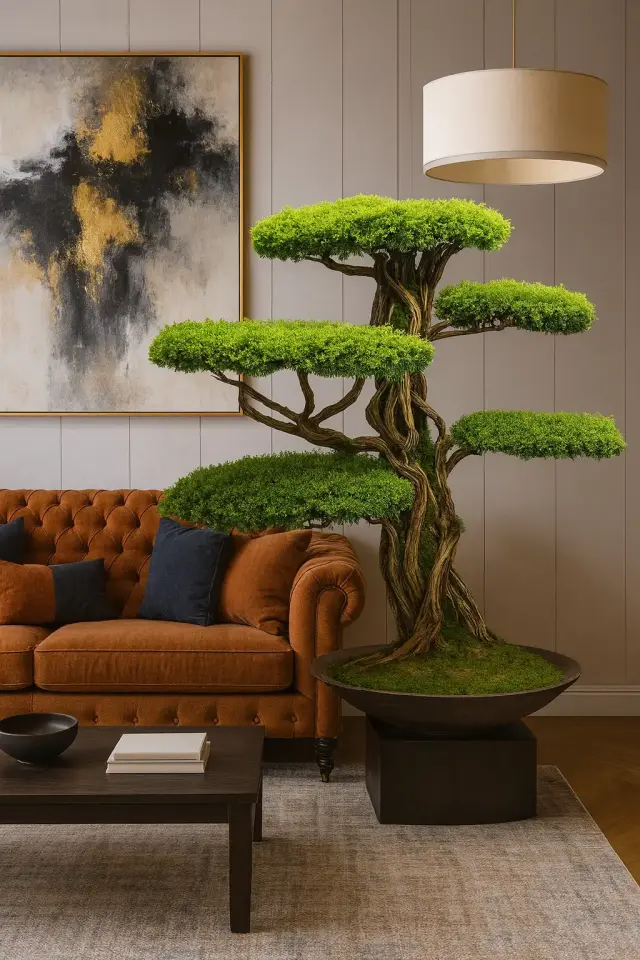 Doğal Gövdeli Yapay Bonsai Ağaç Saksılı 100 X 160 X 180 cm YSA-1020