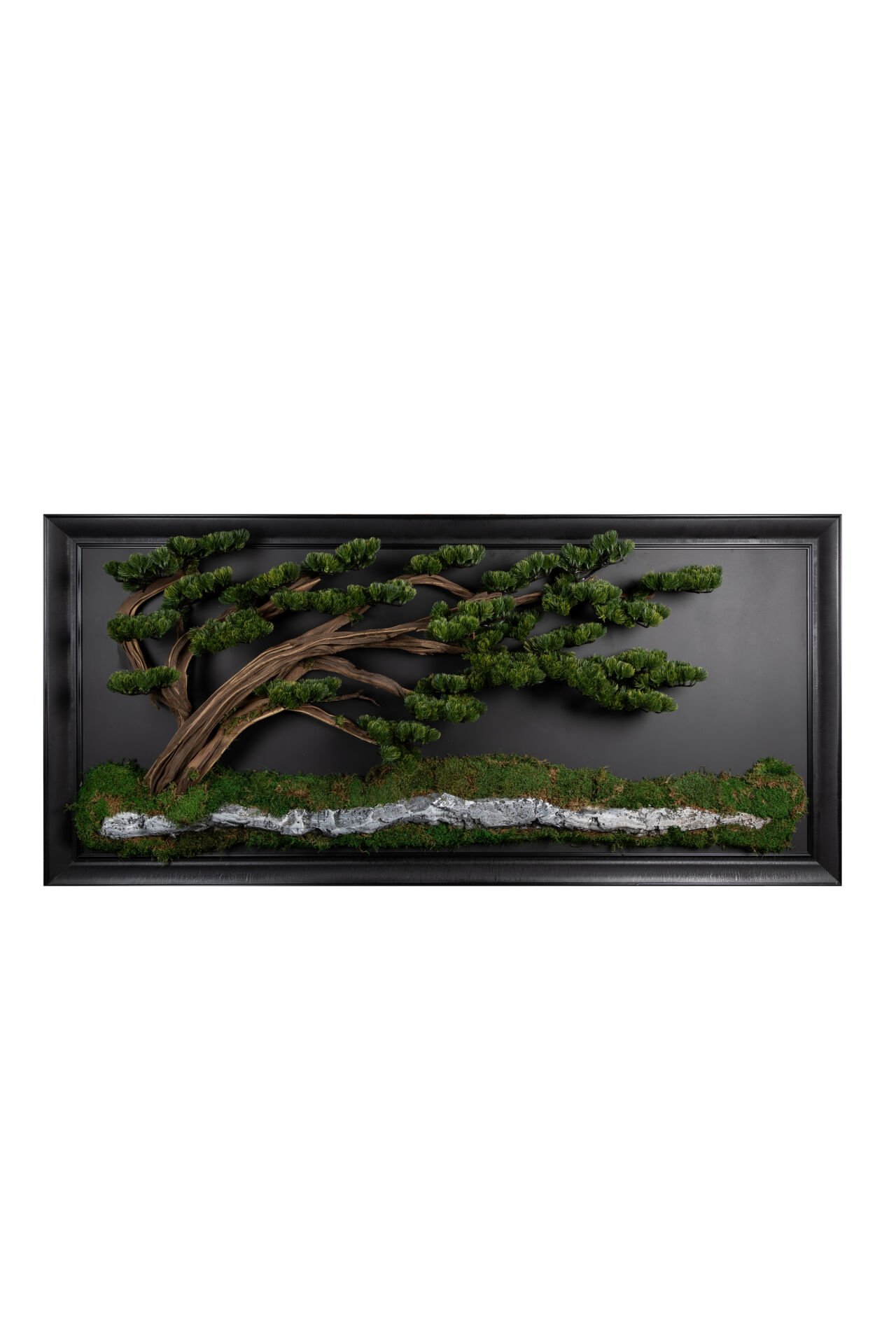 Doğal Ağaç Gövdeli Yapay Bonsai Tablo Dikdörtgen 194 X 89 cm TB-1108