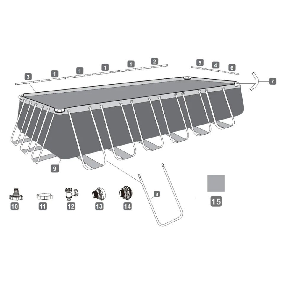 Bestway Havuz Seti 732 cm X 366 cm X 132 cm -56475