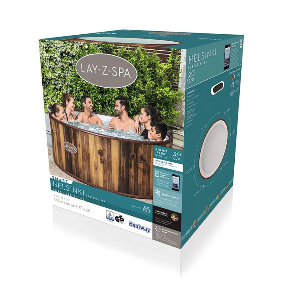 Portatif Jakuzi Lay-z-spa Helsinki 60025 180cm X  66 cm