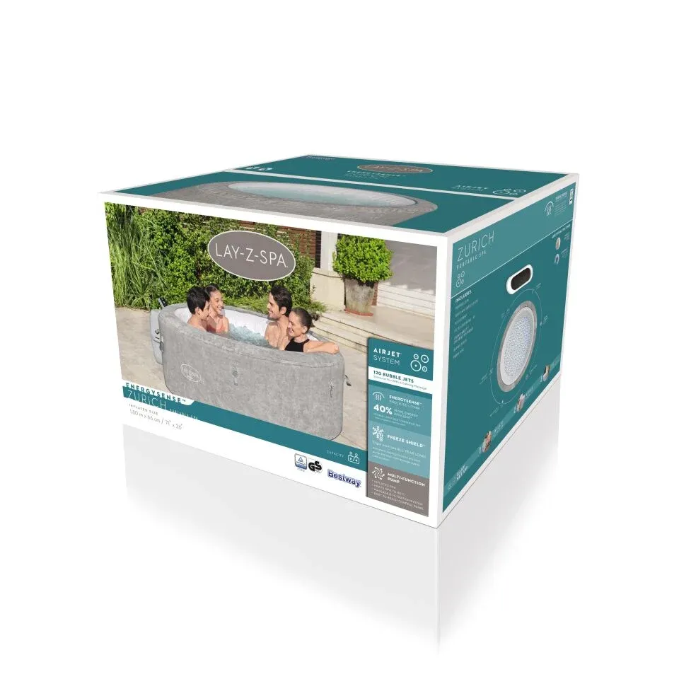 Portatif Jakuzi Lay-z-spa Zurich 60065 180 X 66 cm