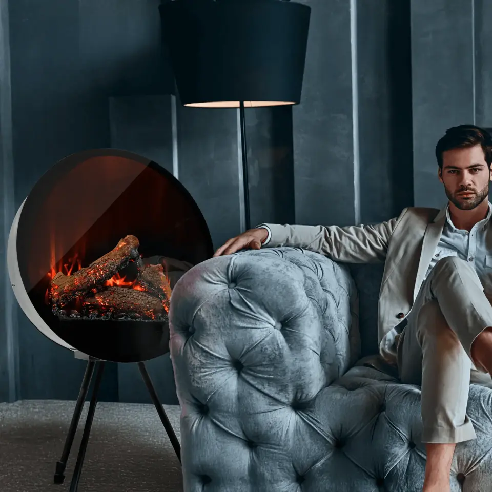 Elektrikli Portatif Taşınabilir Şömine Flameline Kona 60 cm