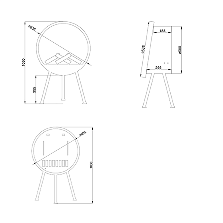 Elektrikli Portatif Taşınabilir Şömine Flameline Kona 60 cm