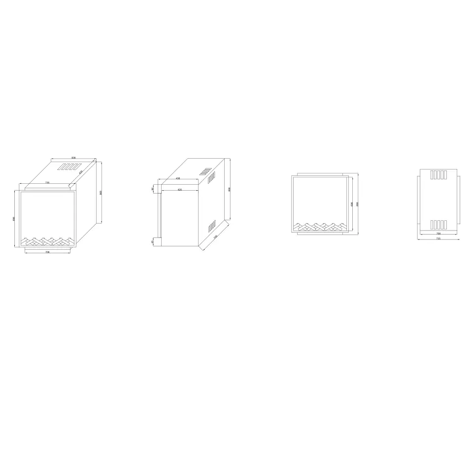 Flameline Elektrikli Şömine 2D Enzo Serisi EML-70 70 cm