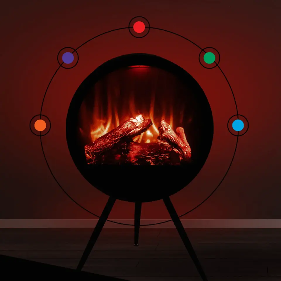 Elektrikli Portatif Taşınabilir Şömine Flameline Kona 75 cm