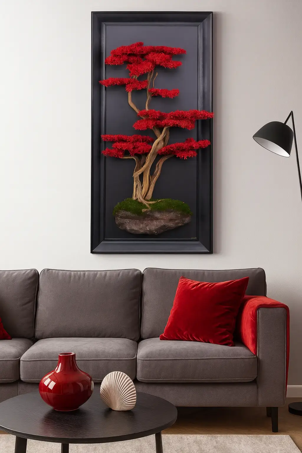 Doğal Ağaç Gövdeli Yapay Bonsai Tablo Dikdörtgen 60 X 130 cm TB-1242