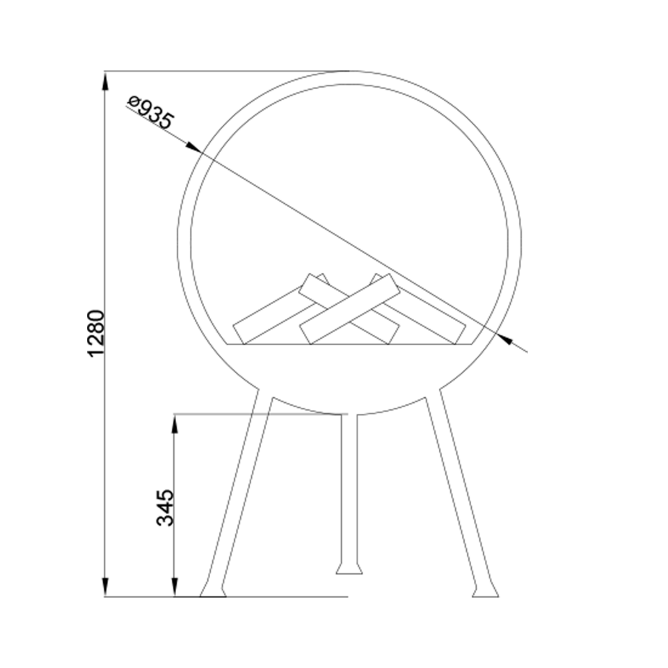 Elektrikli Portatif Taşınabilir Şömine Flameline Kona 90 cm