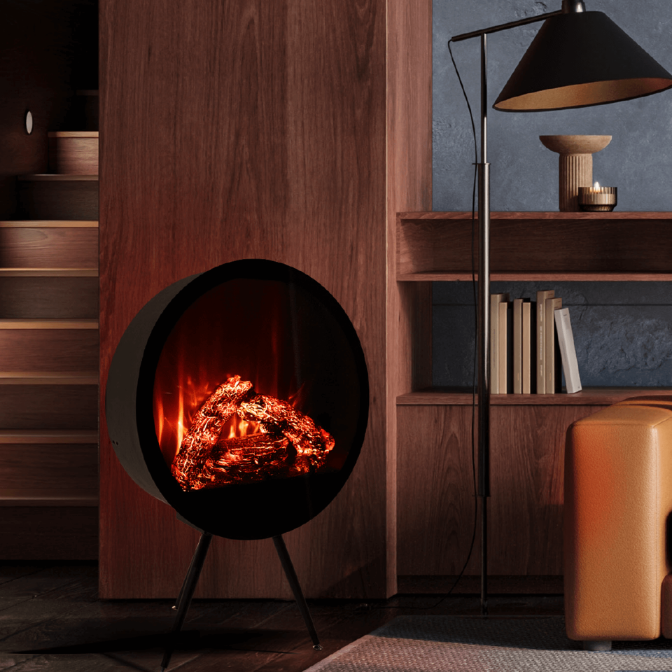 Elektirikli Portatif Taşınabilir Şömine Flameline Kona 90 cm