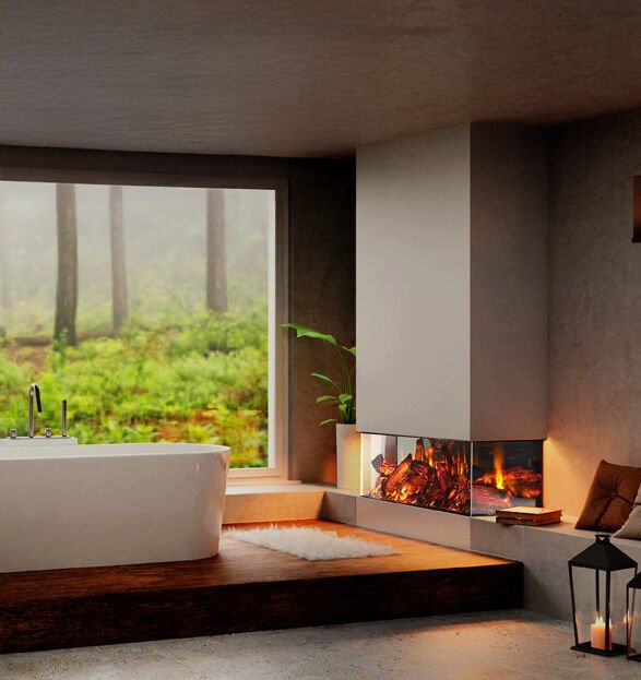 3 Boyutlu Elektrikli Şömine Flameline Coza-RZN170