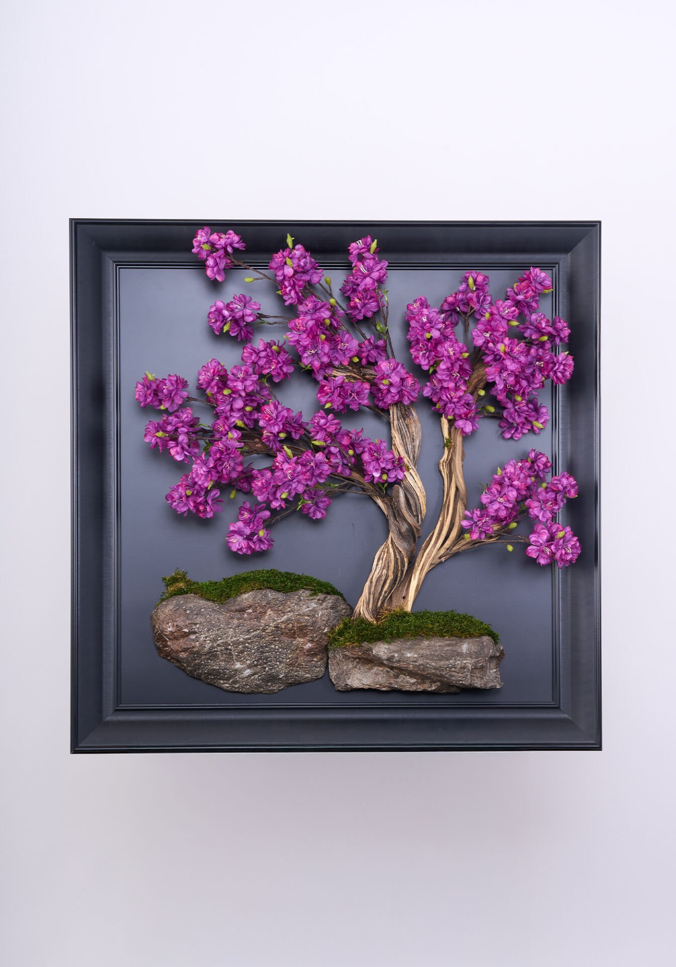 Doğal Ağaç Gövdeli Yapay Bonsai Tablo Kare 90 X 90 cm TB-1260