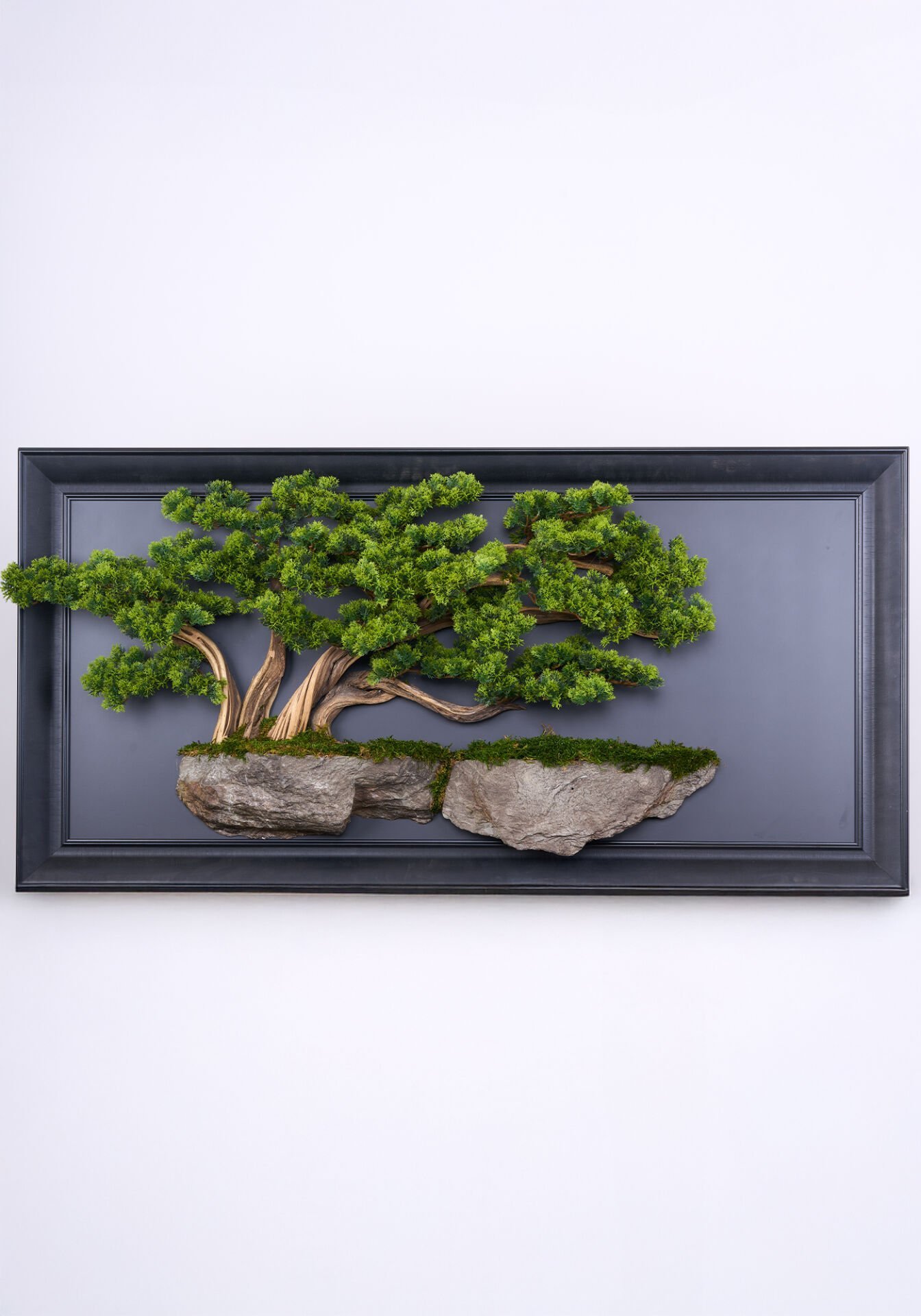 Doğal Ağaç Gövdeli Yapay Bonsai Tablo Dikdörtgen 130 X 60 cm TB-1266