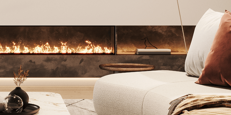 3D Elektrikli Şömine Flameline Vudlas Serisi-VD180 180cm