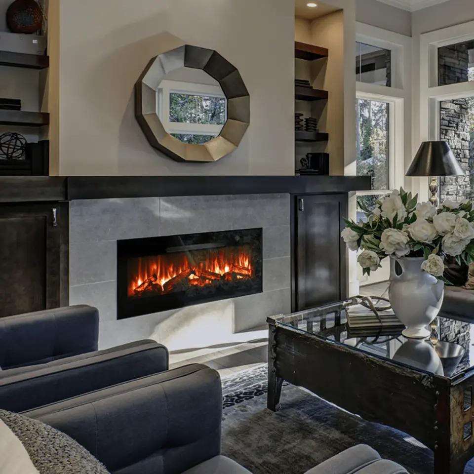 Flameline Elektrikli Şömine 2D Linear Serisi  Pao Zdt130 130 cm