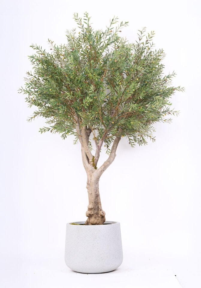 Doğal Gövde Yapay Zeytin UV Ağaç Saksılı 95 X 220 cm SZ2207-001