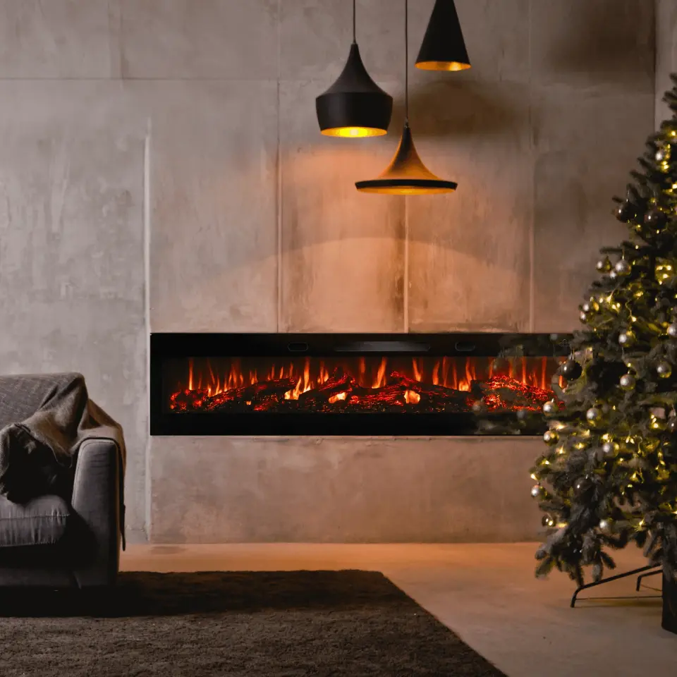 Flameline Elektrikli Şömine 2D Linear Serisi  Pao Zdt240 240 cm