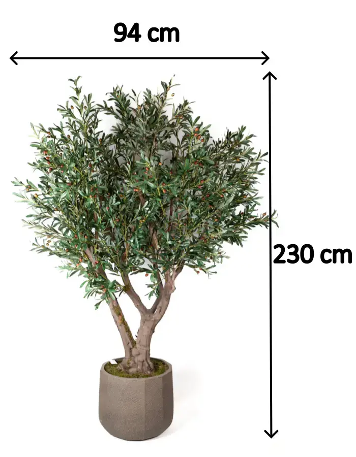 Doğal Gövde Yapay Zeytin Ağaç Saksılı 94 X 230 cm SZ2170-025