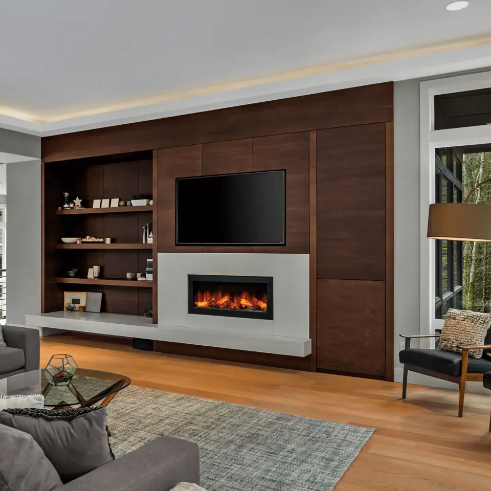 Flameline Elektrikli Şömine 2D Linear Serisi Nada  Krn100 100 cm Krn100 100 cm