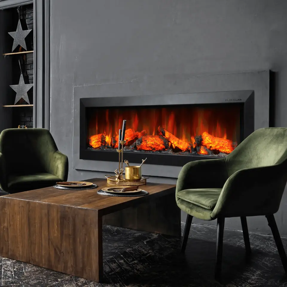 Flameline Elektrikli Şömine 2D Linear Serisi Nada Krn130 130 cm