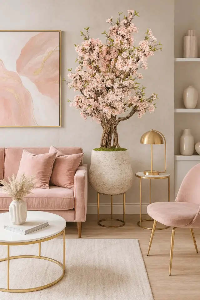 Doğal Ağaç Gövdeli Yapay Begonvil Ağaç Saksılı 95 X 180 cm SB7325-013