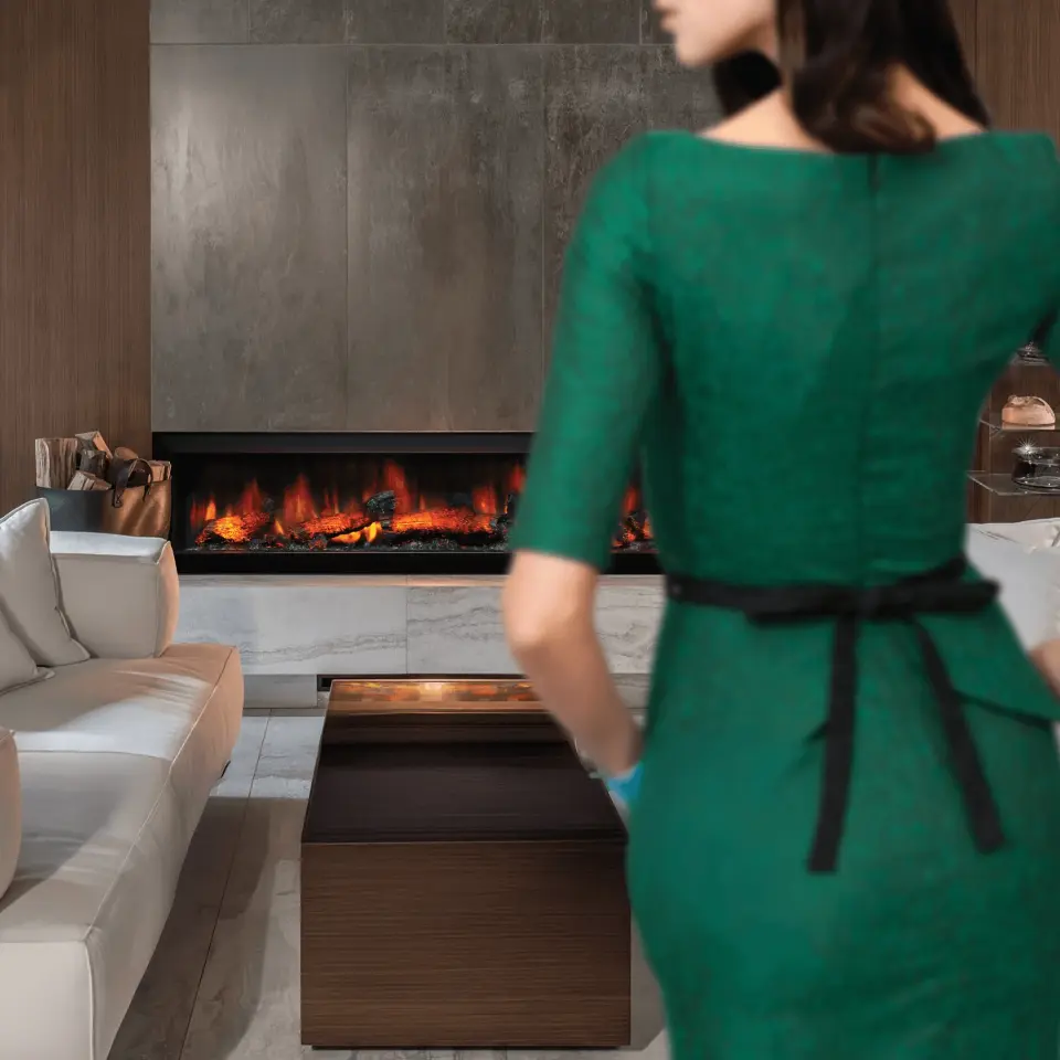 Flameline Elektrikli Şömine 2D Linear Serisi Nada Krn155 155 cm