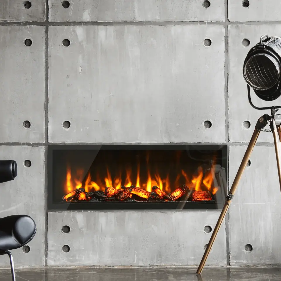 Flameline Elektrikli Şömine 2D Linear Serisi Gaze  Bcs180 180 cm