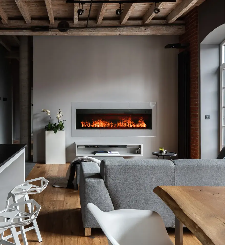 3D Elektrikli Şömine Flameline Vudlas Serisi-VDK180 205cm