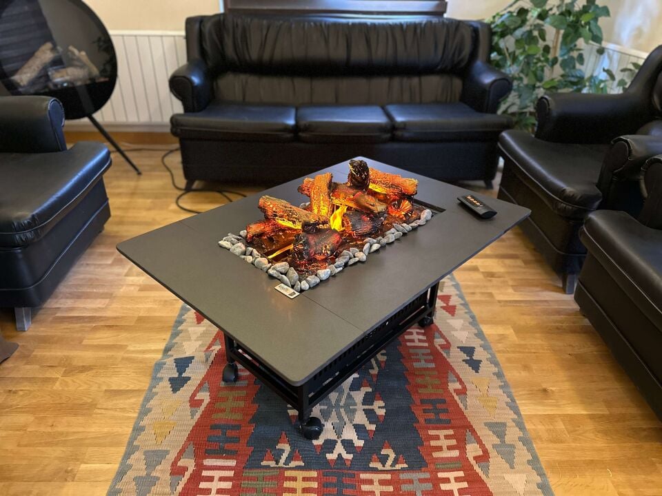 3D Isıtıcılı Elektrikli Şömine Vasko Table VPT60 100 cm