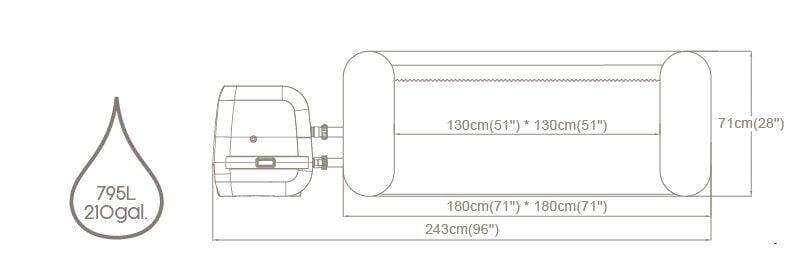 Lay-Z-Spa® Hawaii HydroJet Pro™ 60031 Şişme Spa Havuzu, 4-6 kişilik 180 X 180 X 71 cm