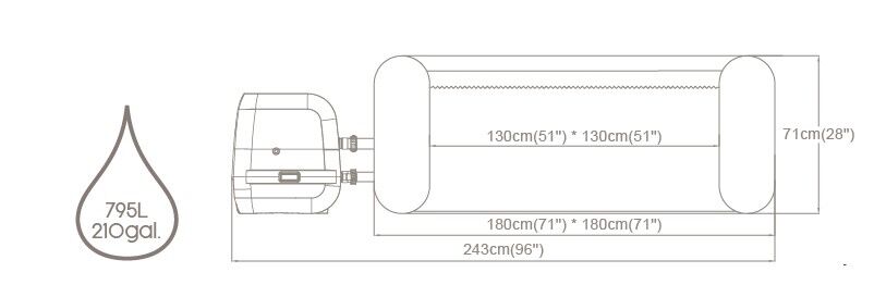 Lay-Z-Spa® Hawaii HydroJet Pro™ 60031 Şişme Spa Havuzu, 4-6 kişilik 180 X 180 X 71 cm