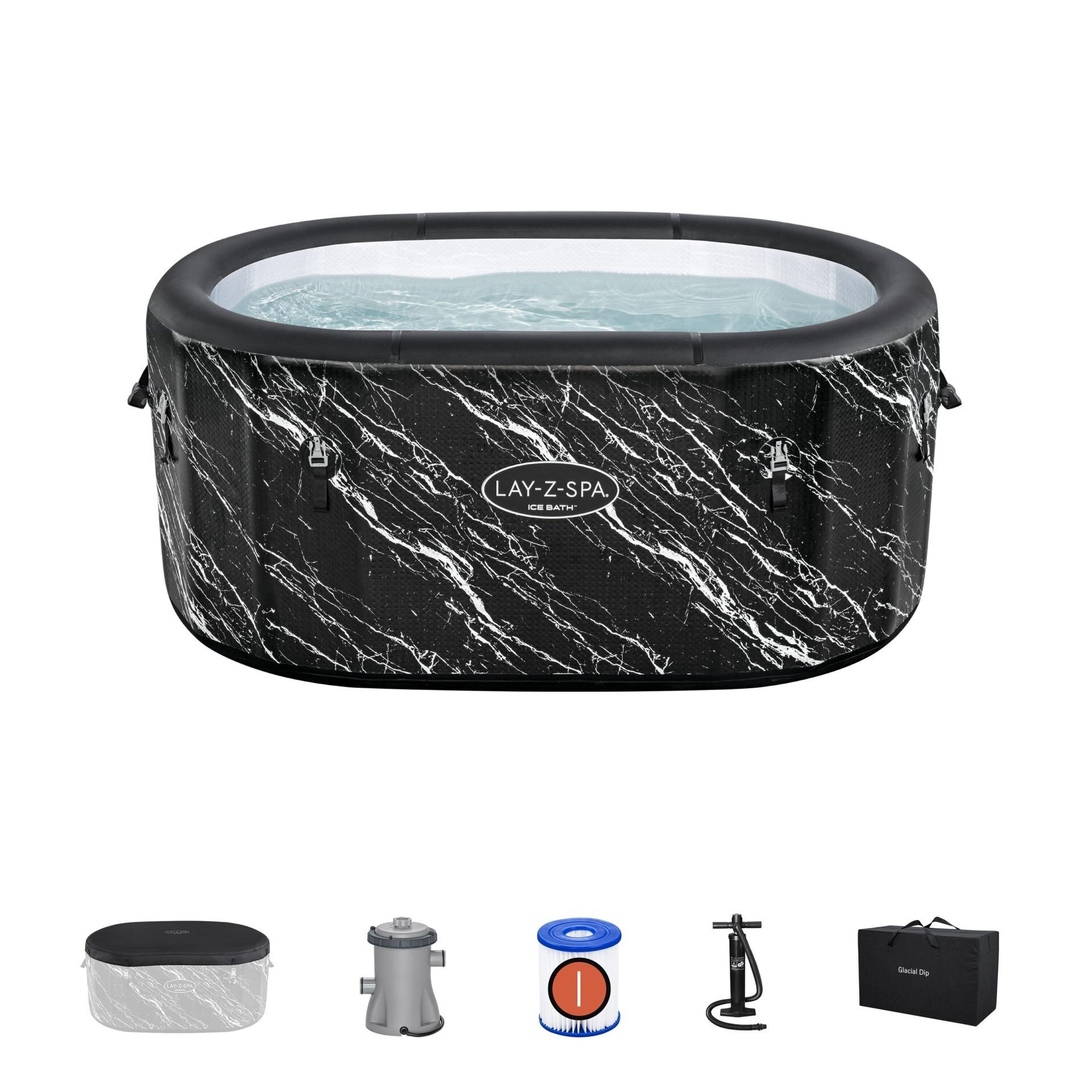 Lay-Z-Spa® Glacial Dip™ 6002Q Soğuk Terapi Buz Banyosu Küveti, 2 Kişilik