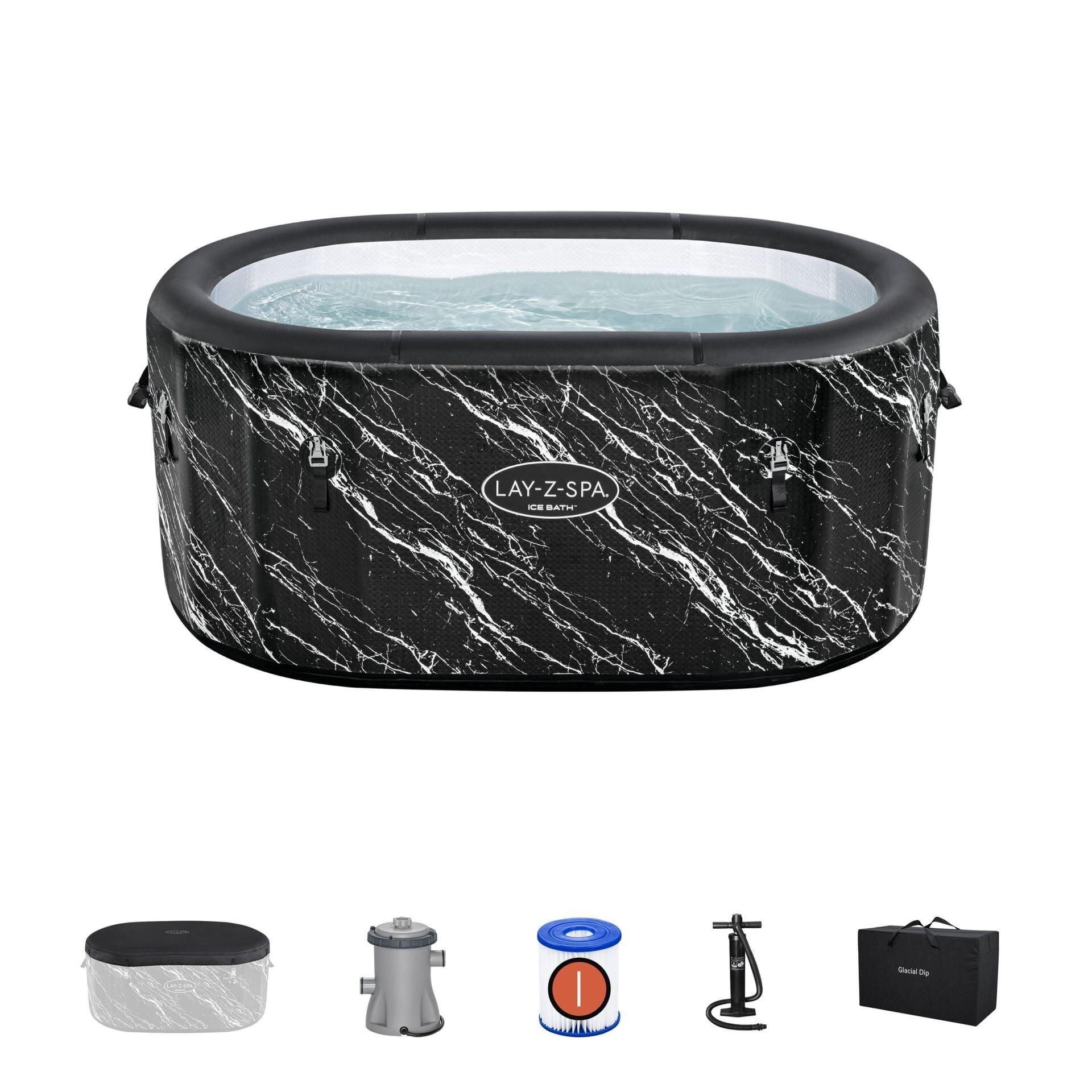 Lay-Z-Spa® Glacial Dip™ 6002Q Soğuk Terapi Buz Banyosu Küveti, 2 Kişilik