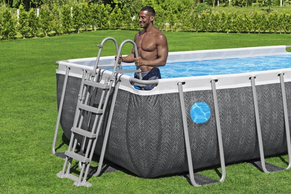 Bestway® Steel Pro MAX™ Splashview™ 561MB Dikdörtgen Yerüstü Havuz Seti 4,88 m x 2,44 m x 1,22 m