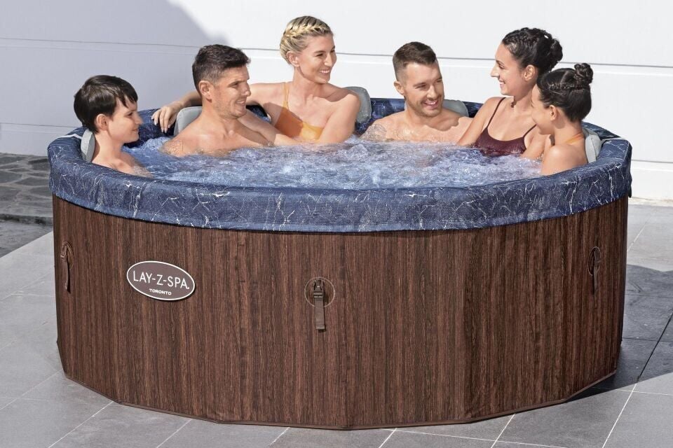 Lay-Z-Spa® Toronto Smart AirJet™ 6001W Enerji Tasarruflu Şişme Spa Havuzu, Mobil Uygulama Kontrollü, 5-7 kişilik 190 X 70 cm