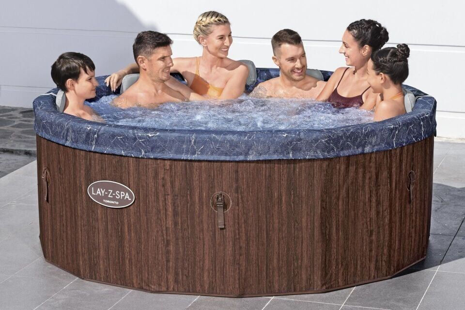 Lay-Z-Spa® Toronto Smart AirJet™ 6001W Enerji Tasarruflu Şişme Spa Havuzu, Mobil Uygulama Kontrollü, 5-7 kişilik 190 X 70 cm
