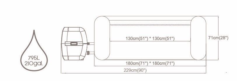 Lay-Z-Spa® Cabo Smart HydroJet™ 6001R Enerji Tasarruflu Şişme Spa Havuzu, Mobil Uygulama Kontrollü, 4-6 kişilik 180 X 180 X 71 cm
