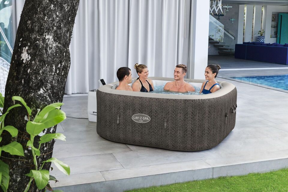 Lay-Z-Spa® Cabo Smart HydroJet™ 6001R Enerji Tasarruflu Şişme Spa Havuzu, Mobil Uygulama Kontrollü, 4-6 kişilik