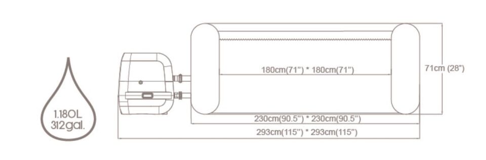 Lay-Z-Spa® 6001Q San Francisco Smart HydroJet Pro™ Enerji Tasarruflu Şişme Spa Havuzu, Mobil Uygulama Kontrollü, 5-7 kişilik 230 X 230 X 71 cm